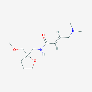 molecular formula C13H24N2O3 B2723385 (E)-4-(Dimethylamino)-N-[[2-(methoxymethyl)oxolan-2-yl]methyl]but-2-enamide CAS No. 2411334-98-8