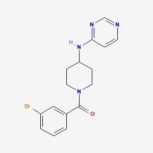 molecular formula C16H17BrN4O B2723401 (3-Bromophenyl)-[4-(pyrimidin-4-ylamino)piperidin-1-yl]methanone CAS No. 2415583-02-5