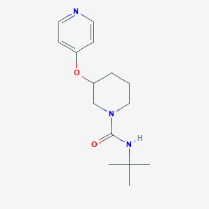 molecular formula C15H23N3O2 B2723402 N-(tert-butyl)-3-(pyridin-4-yloxy)piperidine-1-carboxamide CAS No. 2034525-58-9