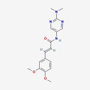 (E)-3-(3,4-dimethoxyphenyl)-N-(2-(dimethylamino)pyrimidin-5-yl)acrylamide