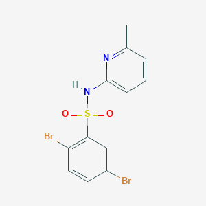molecular formula C12H10Br2N2O2S B272341 2,5-dibromo-N-(6-methyl-2-pyridinyl)benzenesulfonamide 