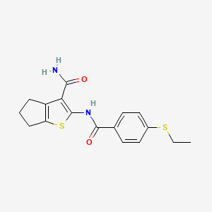 2-(4-(ethylthio)benzamido)-5,6-dihydro-4H-cyclopenta[b]thiophene-3-carboxamide