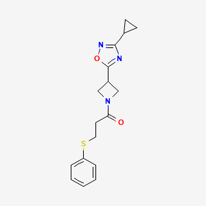 1-(3-(3-Cyclopropyl-1,2,4-oxadiazol-5-yl)azetidin-1-yl)-3-(phenylthio)propan-1-one
