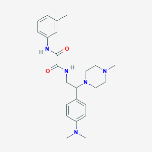 molecular formula C24H33N5O2 B2723421 N1-(2-(4-(二甲基氨基)苯基)-2-(4-甲基哌嗪-1-基)乙基)-N2-(间甲苯基)草酰胺 CAS No. 941914-15-4