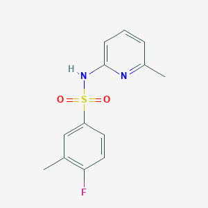 molecular formula C13H13FN2O2S B272343 4-fluoro-3-methyl-N-(6-methyl-2-pyridinyl)benzenesulfonamide 