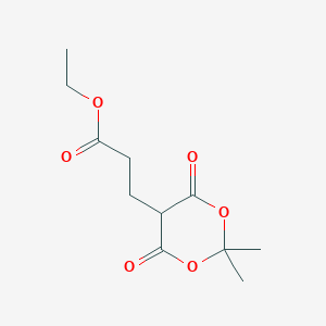 molecular formula C11H16O6 B2723432 Ethyl 3-(2,2-dimethyl-4,6-dioxo-1,3-dioxan-5-yl)propanoate CAS No. 90734-80-8