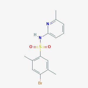 molecular formula C14H15BrN2O2S B272344 4-bromo-2,5-dimethyl-N-(6-methyl-2-pyridinyl)benzenesulfonamide 