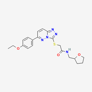 molecular formula C20H23N5O3S B2723443 2-((6-(4-ethoxyphenyl)-[1,2,4]triazolo[4,3-b]pyridazin-3-yl)thio)-N-((tetrahydrofuran-2-yl)methyl)acetamide CAS No. 894062-05-6