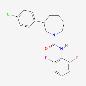 molecular formula C19H19ClF2N2O B2723447 3-(4-氯苯基)-N-(2,6-二氟苯基)氮杂辛烷-1-甲酰胺 CAS No. 1798660-69-1