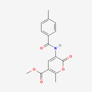 methyl 6-methyl-3-[(4-methylbenzoyl)amino]-2-oxo-2H-pyran-5-carboxylate