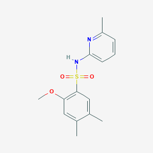 molecular formula C15H18N2O3S B272347 2-methoxy-4,5-dimethyl-N-(6-methyl-2-pyridinyl)benzenesulfonamide 