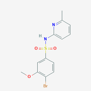 molecular formula C13H13BrN2O3S B272348 4-bromo-3-methoxy-N-(6-methylpyridin-2-yl)benzenesulfonamide 