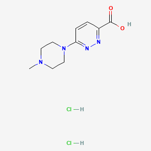 molecular formula C10H16Cl2N4O2 B2723486 6-(4-Methylpiperazin-1-yl)pyridazine-3-carboxylic acid;dihydrochloride CAS No. 2460749-23-7