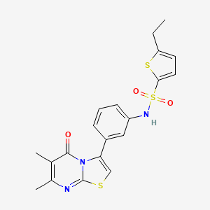 N-(3-(6,7-dimethyl-5-oxo-5H-thiazolo[3,2-a]pyrimidin-3-yl)phenyl)-5-ethylthiophene-2-sulfonamide