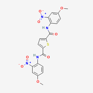 N2,N5-bis(4-methoxy-2-nitrophenyl)thiophene-2,5-dicarboxamide