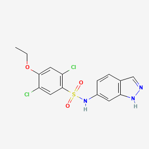 molecular formula C15H13Cl2N3O3S B2723507 2,5-dichloro-4-ethoxy-N-(1H-indazol-6-yl)benzenesulfonamide CAS No. 727420-55-5