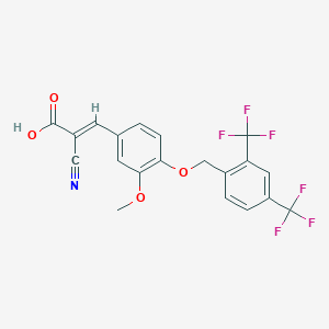 molecular formula C20H13F6NO4 B2723509 PROTAC ERRalpha ligand 2 CAS No. 2306388-57-6