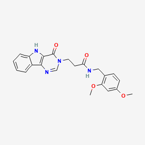 molecular formula C22H22N4O4 B2723514 N-(2,4-dimethoxybenzyl)-3-(4-oxo-4,5-dihydro-3H-pyrimido[5,4-b]indol-3-yl)propanamide CAS No. 1206987-87-2