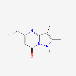 molecular formula C9H10ClN3O B2723524 5-(Chloromethyl)-2,3-dimethyl-1H-pyrazolo[1,5-a]pyrimidin-7-one CAS No. 2248334-62-3