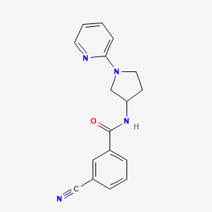 molecular formula C17H16N4O B2723543 3-cyano-N-(1-(pyridin-2-yl)pyrrolidin-3-yl)benzamide CAS No. 1795359-00-0