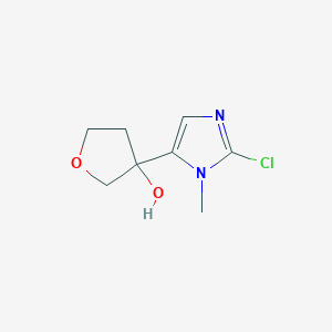 molecular formula C8H11ClN2O2 B2723556 3-(2-Chloro-3-methylimidazol-4-yl)oxolan-3-ol CAS No. 2015525-05-8
