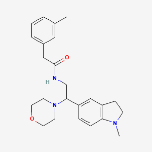 N-(2-(1-methylindolin-5-yl)-2-morpholinoethyl)-2-(m-tolyl)acetamide