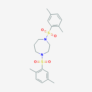molecular formula C21H28N2O4S2 B272358 1,4-Bis(2,5-dimethylbenzenesulfonyl)-1,4-diazepane 