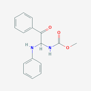 molecular formula C16H16N2O3 B2723599 Methyl (2-oxo-2-phenyl-1-(phenylamino)ethyl)carbamate CAS No. 324058-11-9