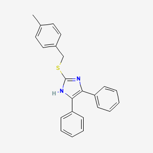 molecular formula C23H20N2S B2723611 4,5-diphenyl-1H-imidazol-2-yl 4-methylbenzyl sulfide CAS No. 339277-86-0