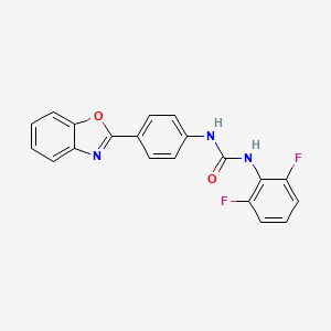 molecular formula C20H13F2N3O2 B2723625 1-(4-(Benzo[d]oxazol-2-yl)phenyl)-3-(2,6-difluorophenyl)urea CAS No. 1203074-16-1
