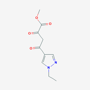 molecular formula C10H12N2O4 B2723628 methyl 4-(1-ethyl-1H-pyrazol-4-yl)-2,4-dioxobutanoate CAS No. 1006483-29-9