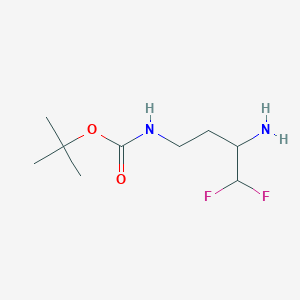 molecular formula C9H18F2N2O2 B2723636 tert-Butyl N-(3-amino-4,4-difluorobutyl)carbamate CAS No. 1864060-49-0