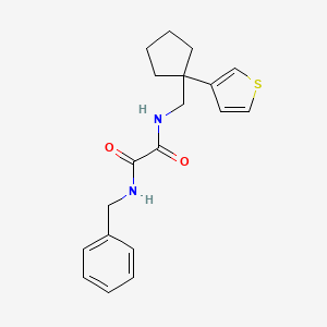 molecular formula C19H22N2O2S B2723638 N1-苄基-N2-((1-(噻吩-3-基)环戊基)甲基)草酰胺 CAS No. 2034575-20-5