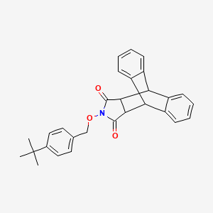 molecular formula C29H27NO3 B2723645 17-[(4-叔丁基苯基)甲氧基]-17-氮代五环[6.6.5.0^{2,7}.0^{9,14}.0^{15,19}]十九烷-2(7),3,5,9(14),10,12-二酮 CAS No. 478029-51-5