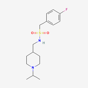 molecular formula C16H25FN2O2S B2723647 1-(4-氟苯基)-N-((1-异丙基哌嗪-4-基)甲基)甲磺酰胺 CAS No. 953208-19-0