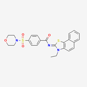 molecular formula C24H23N3O4S2 B2723657 N-(3-乙基苯并[g][1,3]苯并噻唑-2-基亚甲基)-4-吗啉-4-基磺酰苯甲酰胺 CAS No. 850911-45-4