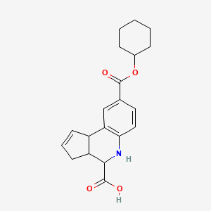 molecular formula C20H23NO4 B2723661 8-cyclohexyloxycarbonyl-3a,4,5,9b-tetrahydro-3H-cyclopenta[c]quinoline-4-carboxylic acid CAS No. 474090-84-1