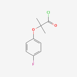 molecular formula C10H10ClFO2 B2723673 2-(4-Fluorophenoxy)-2-methylpropanoyl chloride CAS No. 63294-10-0