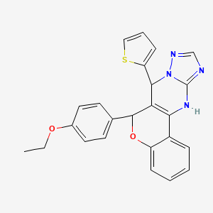 molecular formula C24H20N4O2S B2723674 6-(4-乙氧苯基)-7-(噻吩-2-基)-7,12-二氢-6H-咯并[4,3-d][1,2,4]三唑并[1,5-a]嘧啶 CAS No. 868147-47-1