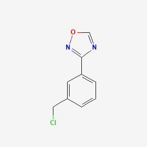 molecular formula C9H7ClN2O B2723676 3-[3-(Chloromethyl)phenyl]-1,2,4-oxadiazole CAS No. 2279122-12-0