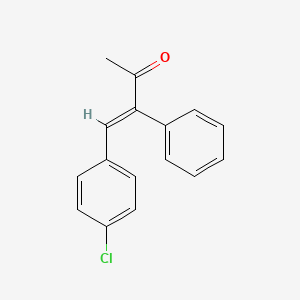 molecular formula C16H13ClO B2723683 (E)-4-(4-chlorophenyl)-3-phenylbut-3-en-2-one CAS No. 38661-91-5