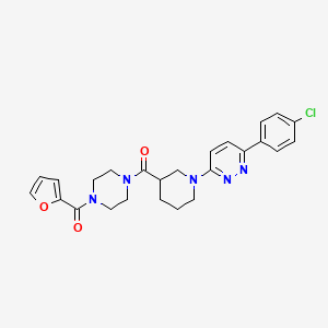 molecular formula C25H26ClN5O3 B2723690 (1-(6-(4-氯苯基)吡啶并-3-基)哌啶-3-基)(4-(呋喃-2-甲酰)哌嗪-1-基)甲酮 CAS No. 1105213-54-4