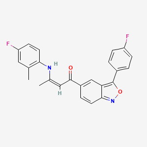 B2723692 (Z)-3-(4-fluoro-2-methylanilino)-1-[3-(4-fluorophenyl)-2,1-benzisoxazol-5-yl]-2-buten-1-one CAS No. 861212-89-7