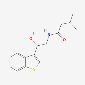 molecular formula C15H19NO2S B2723697 N-(2-(苯并[b]噻吩-3-基)-2-羟基乙基)-3-甲基丁酰胺 CAS No. 2097925-81-8