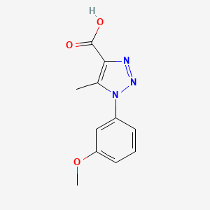 molecular formula C11H11N3O3 B2723706 1-(3-methoxyphenyl)-5-methyl-1H-1,2,3-triazole-4-carboxylic acid CAS No. 386264-51-3