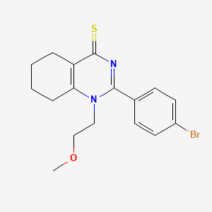 molecular formula C17H19BrN2OS B2723713 2-(4-Bromophenyl)-1-(2-methoxyethyl)-5,6,7,8-tetrahydroquinazoline-4-thione CAS No. 630065-70-2