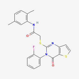 B2723721 N-(2,5-dimethylphenyl)-2-{[3-(2-fluorophenyl)-4-oxo-3,4-dihydrothieno[3,2-d]pyrimidin-2-yl]sulfanyl}acetamide CAS No. 1260926-64-4
