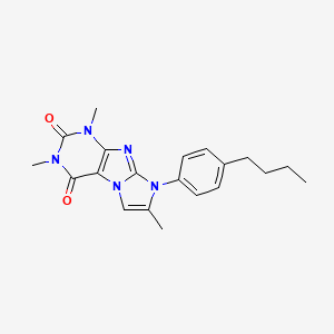 molecular formula C20H23N5O2 B2723723 6-(4-丁基苯基)-2,4,7-三甲基嘧啶并[7,8-a]咪唑-1,3-二酮 CAS No. 893366-80-8