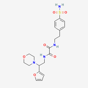 molecular formula C20H26N4O6S B2723732 N1-(2-(呋喃-2-基)-2-吗啉基乙基)-N2-(4-磺酰基苯乙基)草酰胺 CAS No. 877631-02-2