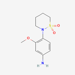 B2723740 4-(1,1-Dioxido-1,2-thiazinan-2-yl)-3-methoxyaniline CAS No. 927995-79-7